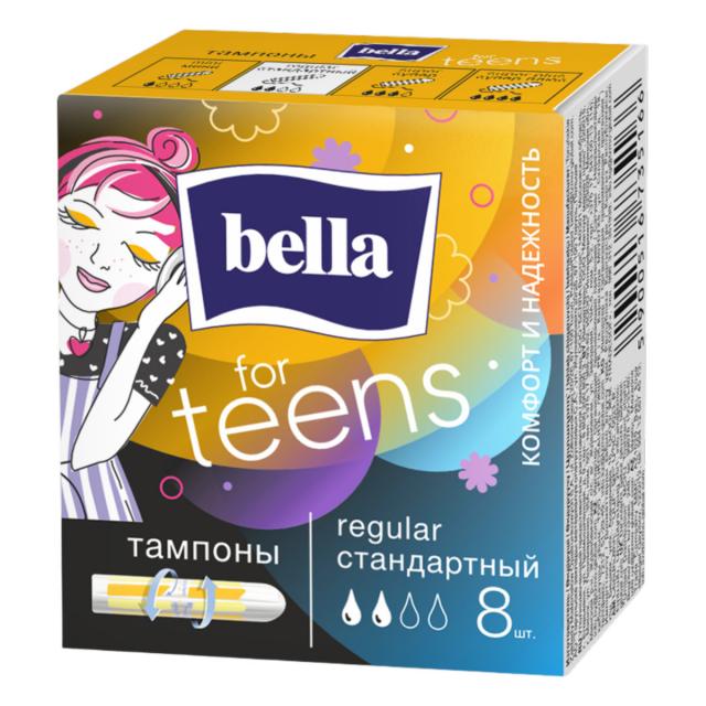 Изображение товара Тампоны Белла фо тинз regular №8 для умеренных выделений, 8 шт