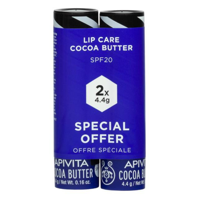 Изображение товара Набор уход для губ Масло какао SPF20 4,4г х2 Апивита