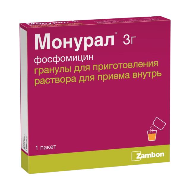 Изображение товара Монурал гранулы для раствора 3 г для лечения инфекций мочевыводящих путей