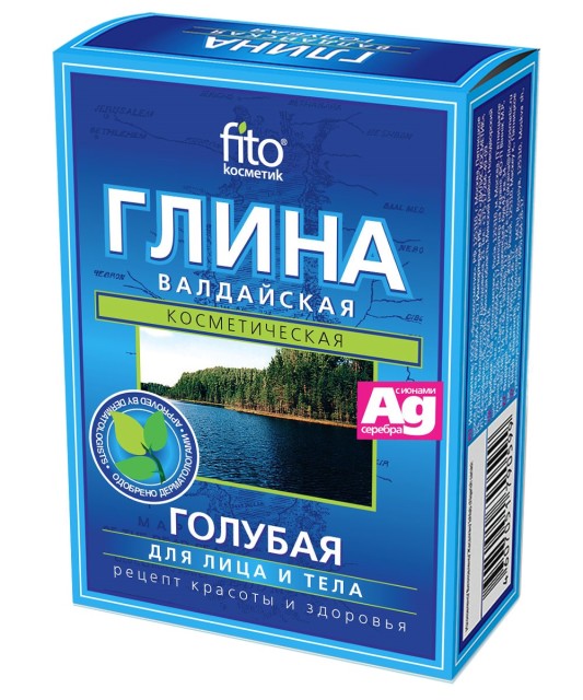 Изображение товара Голубая валдайская глина Фитокосметик 100 г для ухода за кожей