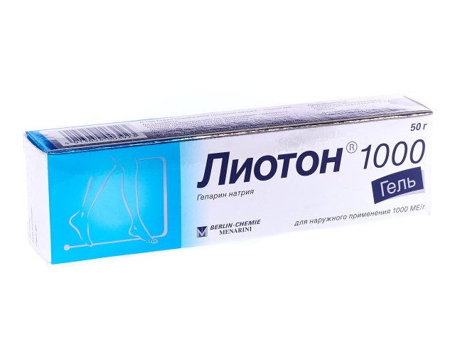 Изображение товара Лиотон 1000 гель 1000 ЕД/г 50г