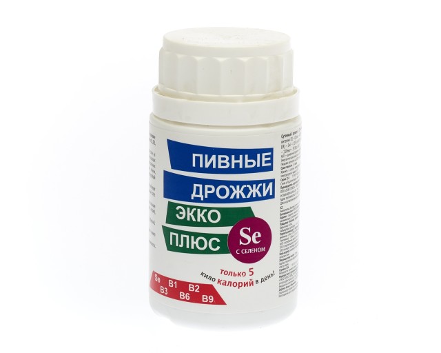 Изображение товара Дрожжи пивные Экко плюс с кальцием таблетки №100 для обмена веществ и укрепления организма