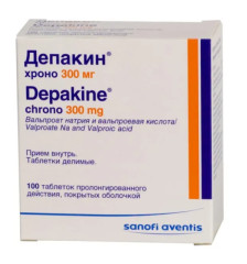 Изображение товара Депакин Хроно таблетки пролонгированные 300мг №100