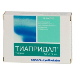 Изображение товара Тиапридал раствор внутривенно и внутримышечно 50мг/мл 2мл №12