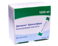 Изображение товара Депакин Хроносфера гранулы пролонгированные 1000мг №30