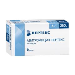 Изображение товара Азитромицин-Вертекс капсулы 250мг №6