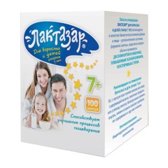 Изображение товара Лактазар капсулы 550мг/3450ЕД №100