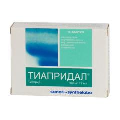 Изображение товара Тиапридал раствор внутривенно и внутримышечно 50мг/мл 2мл №12