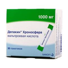 Изображение товара Депакин Хроносфера гранулы пролонгированные 1000мг №30