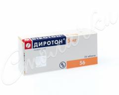 Изображение товара Диротон таблетки 5мг №56