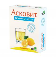 Изображение товара Асковит Вит. С таблетки шипучие 1000мг лимон №10