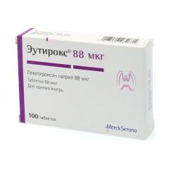 Изображение товара Эутирокс таблетки 88мкг №100