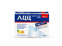 Изображение товара АЦЦ порошок для приготовления раствор внутрь 600мг 3г мед/лимон №6