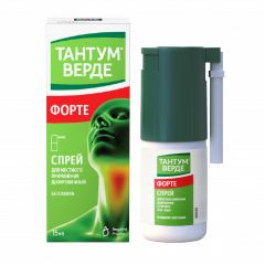Изображение товара Тантум Верде форте спрей 0,51мг/доза 15мл