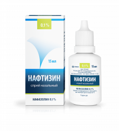 Изображение товара Нафтизин спрей назальный 0,1% 15мл Лекко