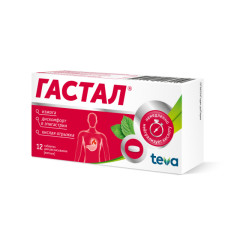 Изображение товара Гастал таблетки для рассасывания №12 (мятные)