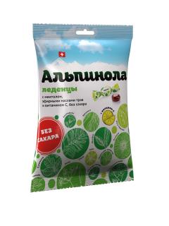 Изображение товара Альпинола леденцы ментол/травы/вит.С без сахара 75г