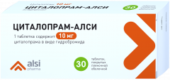 Изображение товара Циталопрам-АЛСИ таблетки 10мг №30