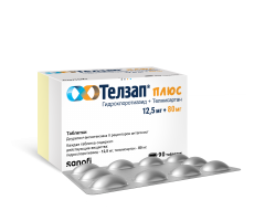 Изображение товара Телзап Плюс таблетки 12,5мг+80мг №90