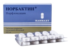 Изображение товара Норбактин таблетки покрытые оболочкой 400мг №20