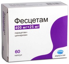 Изображение товара Фесцетам капсулы 400мг+25мг №60