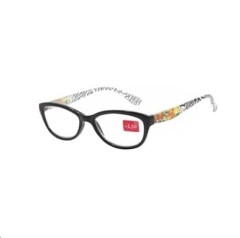 Изображение товара Очки пластик черные цветочный принт +2,5 63308/4