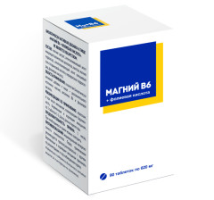 Изображение товара Магний В6 + фолиевая кислота таблетки 620мг №90 Импловит