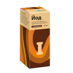 Изображение товара Йод раствор спиртовой Реневал 5% 25мл лопатка