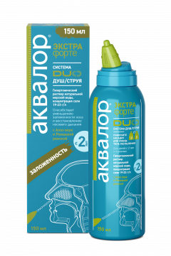 Изображение товара Аквалор Экстра форте Дуо спрей назальный Алоэ/ромашка 150мл