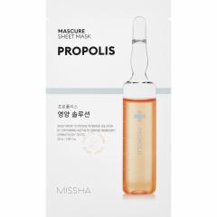 Изображение товара Миша Мэскью маска для лица тканевая энергетик с прополисом для эластичности кожи 28мл №1