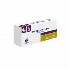 Изображение товара Варденафил Канон таблетки покрытые оболочкой 20мг №4