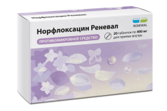Изображение товара Норфлоксацин Реневал таблетки покрытые оболочкой 400мг №20