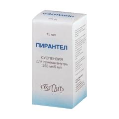 Изображение товара Пирантел суспензия внутрь 250мг/5мл 15мл