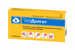 Изображение товара ТабДолгит таб покрытые оболочкой 400мг+325мг №10