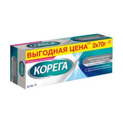 Изображение товара Корега крем для фиксации зубных протезов экстра сильная нейтральная 70гх2