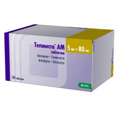 Изображение товара Телмиста АМ таблетки 5мг+80мг №84
