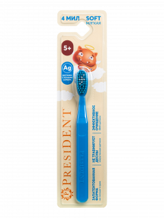 Изображение товара Президент зубная щетка для детей 5+ мягкая
