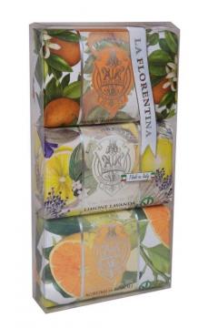 Изображение товара Ла Флорентина набор мыло 200г Лимон и Лаванда+Средиземноморский апельсин+Цитрус №3