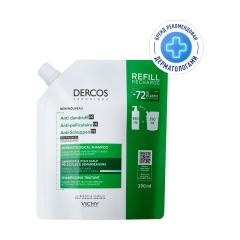 Изображение товара Виши Деркос шампунь интенсивный против перхоти для нормальных и жирных волос 390мл сменный блок