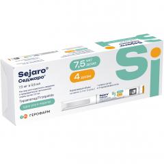 Изображение товара Седжаро раствор для подкожного введения 7,5мг/доза шприц-ручка 2,4мл №1+игла№4