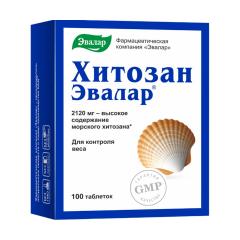 Изображение товара Хитозан таблетки 500мг Эвалар №100