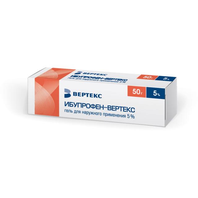 Изображение товара Ибупрофен-Вертекс гель 5% 50г