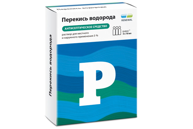 Изображение товара Раствор перекиси водорода 3% для наружного применения 10 мл