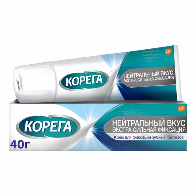 Изображение товара Корега крем для фиксации зубных протезов экстра сильная 40г нейтральный