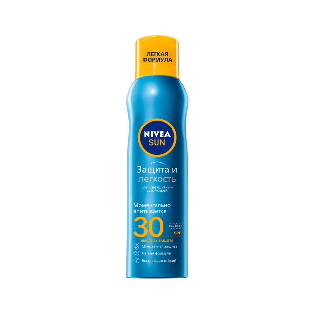 Изображение товара Нивея Сан спрей солнцезащитный SPF30 200мл Защита и Легкость
