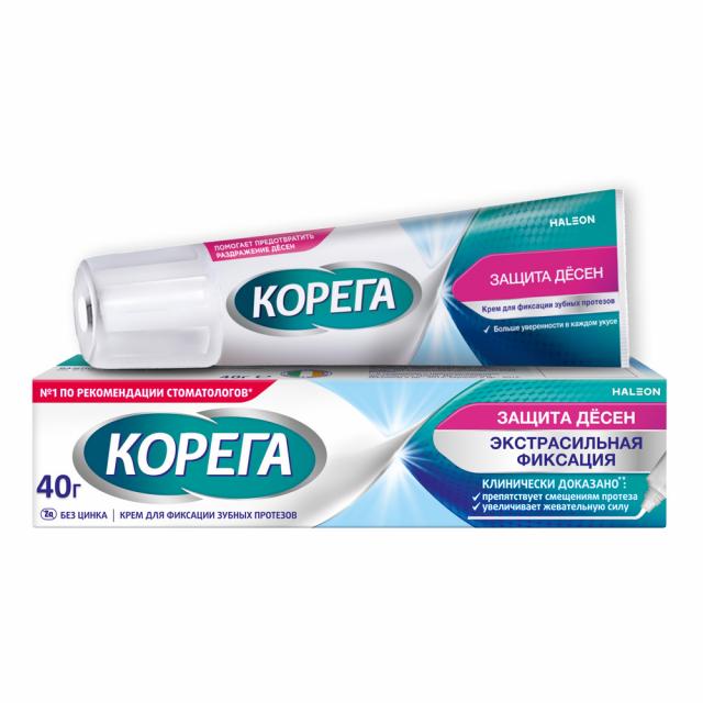 Изображение товара Крем для фиксации зубных протезов Корега Защита Десен 40 г