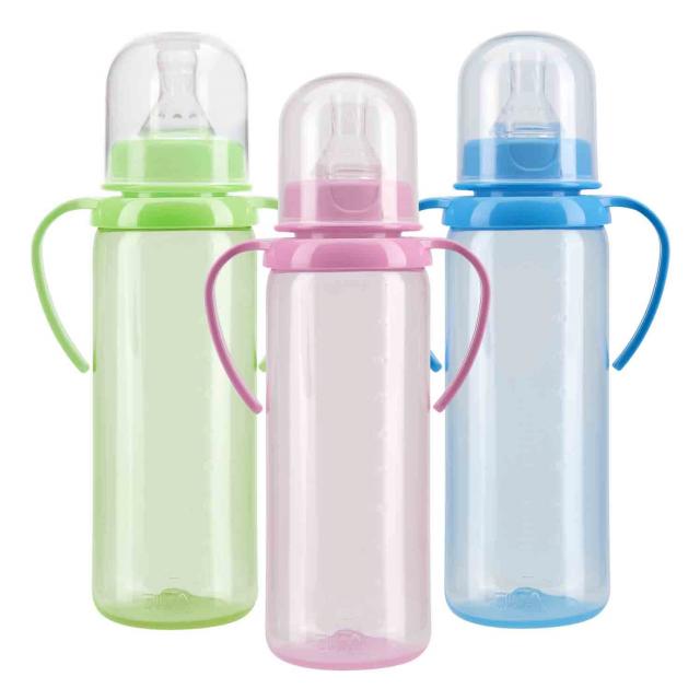 Изображение товара Бутылочка с ручками Курносики 250 мл силиконовая соска антивакуумный клапан