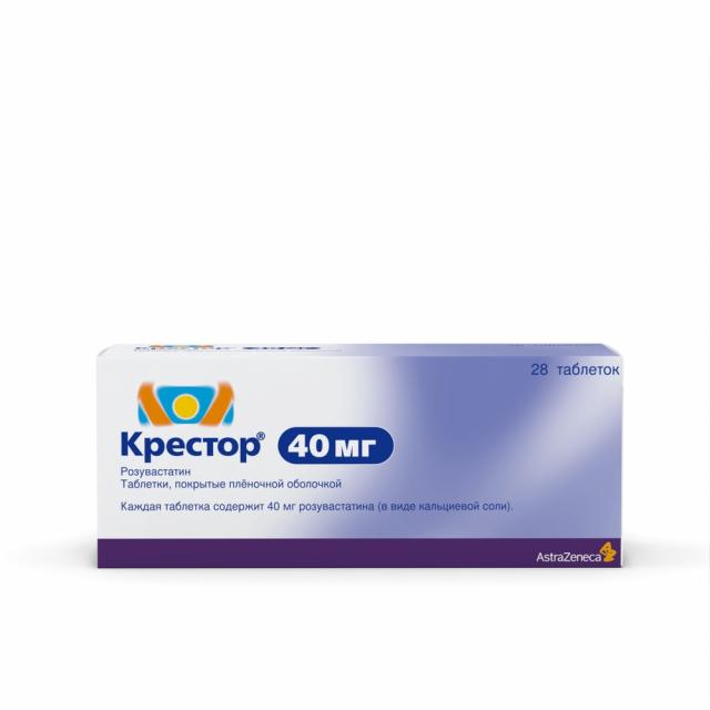 Изображение товара Крестор таблетки покрытые оболочкой 40мг №28 Розувастатин