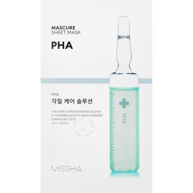Изображение товара Маска тканевая для лица Missha Mascure Sheet Mask PHA 28 мл для чувствительной кожи