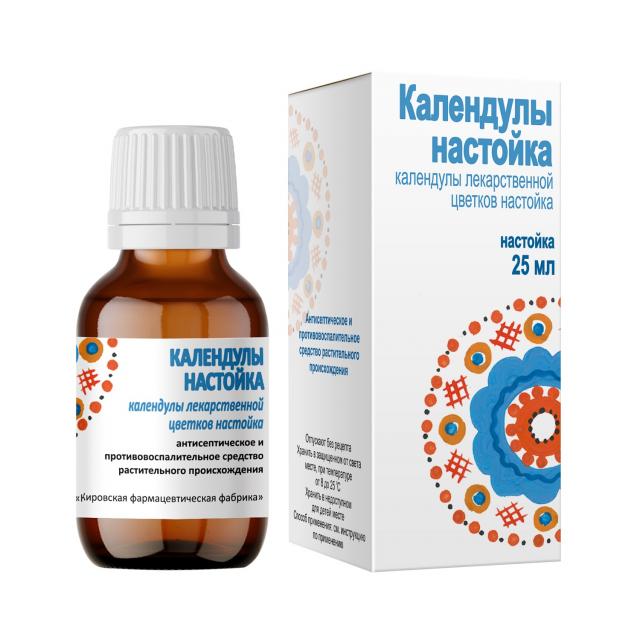 Изображение товара Календула настойка 25мл Кировская ФармФабрика